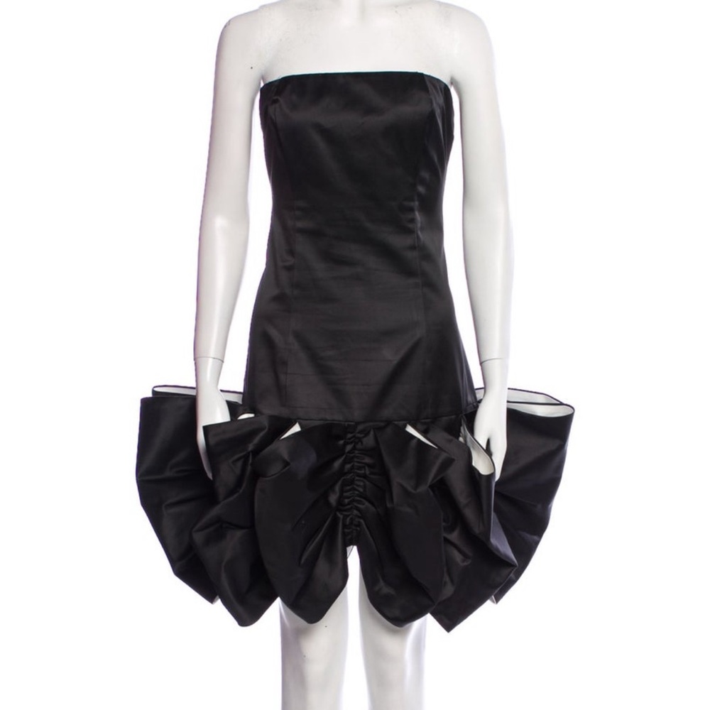 Rotate Strapless Mini Dress in Black
